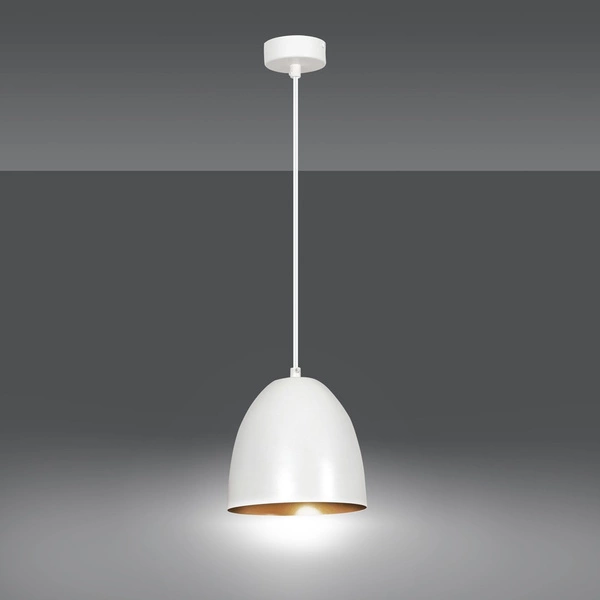 Lampa wisząca Emibig LENOX 1 Biały / GOLD 411/1
