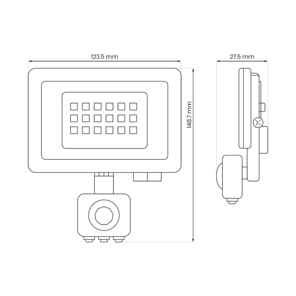 Naświetlacz LED 20W 4000K PIR