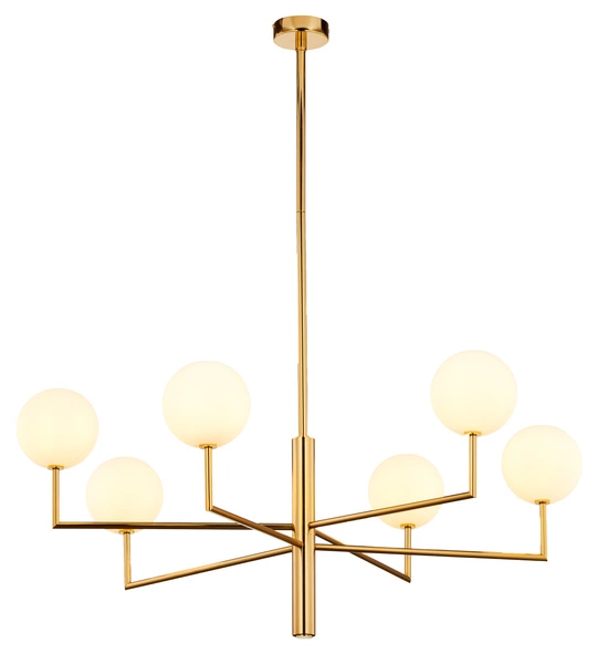 Nowoczesny Żyrandol FEME wys. 110cm 6xG9 14W IP20 | Złoty