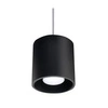Lampa wisząca Sollux ORBIS 1 aluminium Czarna 12W LED, SL.0051