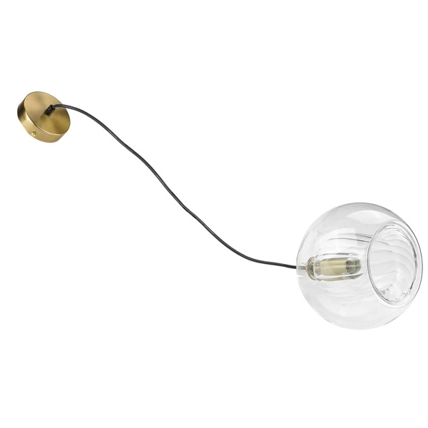Lampa wisząca Arette 1, złoty/transparentny, 1x40W E27