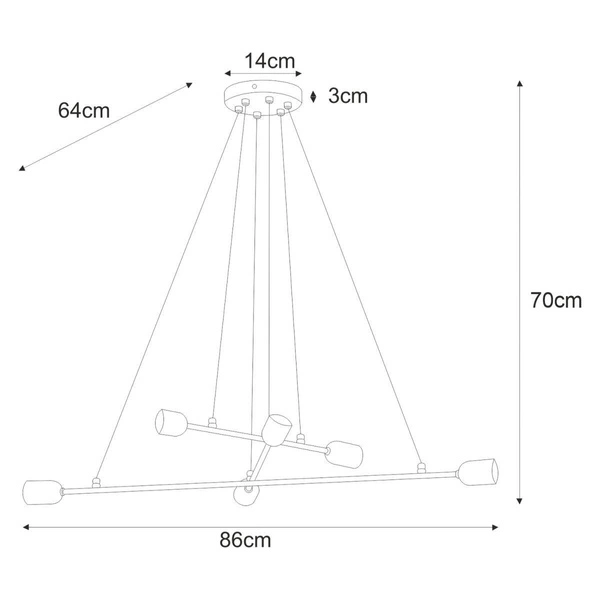 Lampa wisząca K-4381 z serii SITYA BLACK