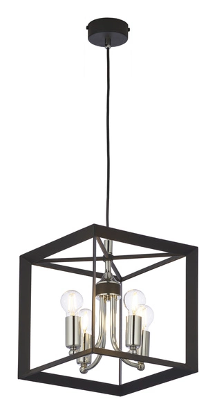 Loftowa Lampa wisząca MAY wys. 90cm 4xE14 11W IP20 | Czarny