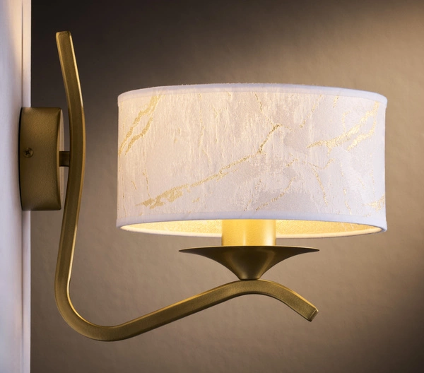 Klasyczny Kinkiet KASZMIR wys. 23cm 1xE27 15W IP20 | złoty połysk