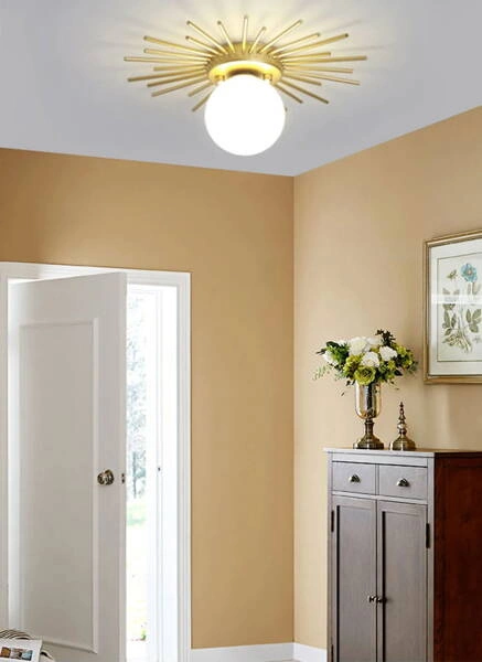 Kinkiet Złoty Kula Mleczna E27 Abruzzo Vittoria 30cm