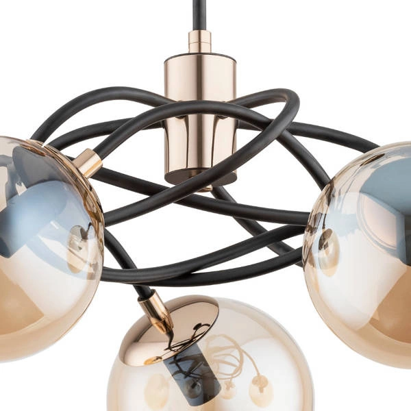 Lampa sufitowa ALFA DOXA ZŁOTA 5xE14 54cm | 28555