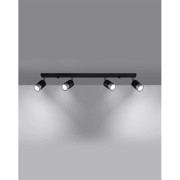 Lampa sufitowa (spot) NERO 4, SL.1067, czarny/chrom, 4x40W GU10