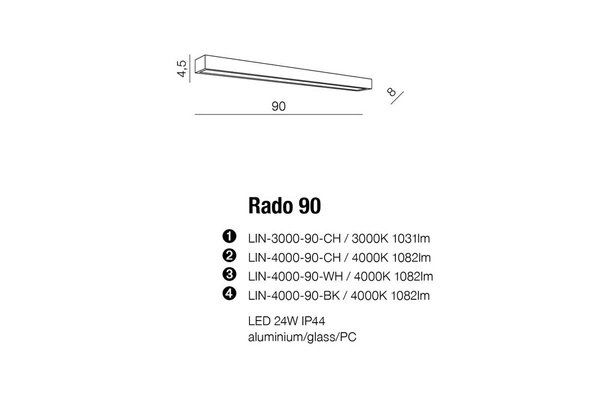 Azzardo RADO 90 4000 CH 2080