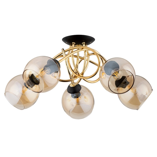Lampa sufitowa ALFA MODENA ZŁOTA 5x E27 60cm | 63179