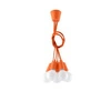 Lampa Wisząca DIEGO 5, PCV Pomarańczowy, E27 5 x 60W, SL.0586