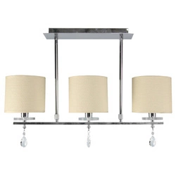 Lampa sufitowa ESTERA 33-11510 chromowa z jasnokremowymi abażurami 3x40W E14