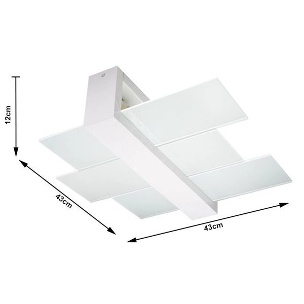 Plafon FENIKS 2 lampa sufitowa drewno białe 2x15W LED, SL.0078