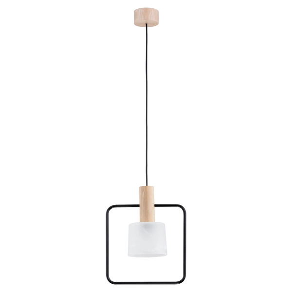 Lampa wisząca ALFA MERC DREWNIANA 1xE27 27cm | 61150