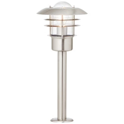 Lampa stojąca ogrodowa Terrence Brilliant 1 1x40W E27 Metal/Szkło Stal Nierdzewna