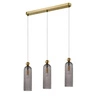 Lampa wisząca Piega 3, złoty/dymiony, 3x40W E14