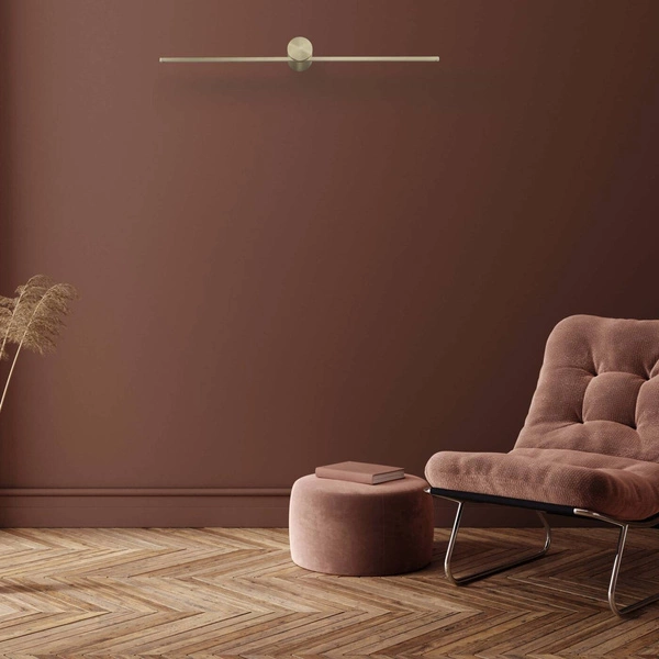 Kinkiet Modern Slim L, złoty, 8W LED, barwa ciepła 3000K, IP44