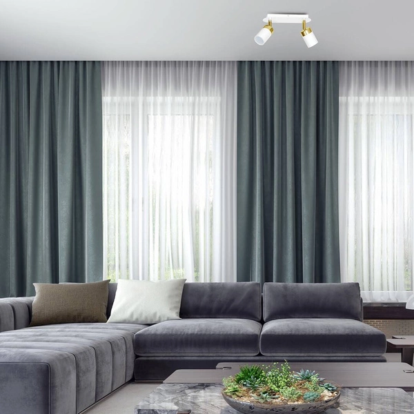 Lampa sufitowa JOKER, MLP6129, biały/złoty, 2x8W GU10