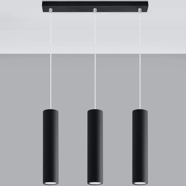 Lampa Wisząca LAGOS 3 czarny stal, GU10, 3 x 40 W, SL.0329