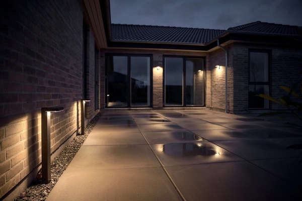 Kinkiet RICA Solar LED 3000K Biała ciepła Plastik | Czarny