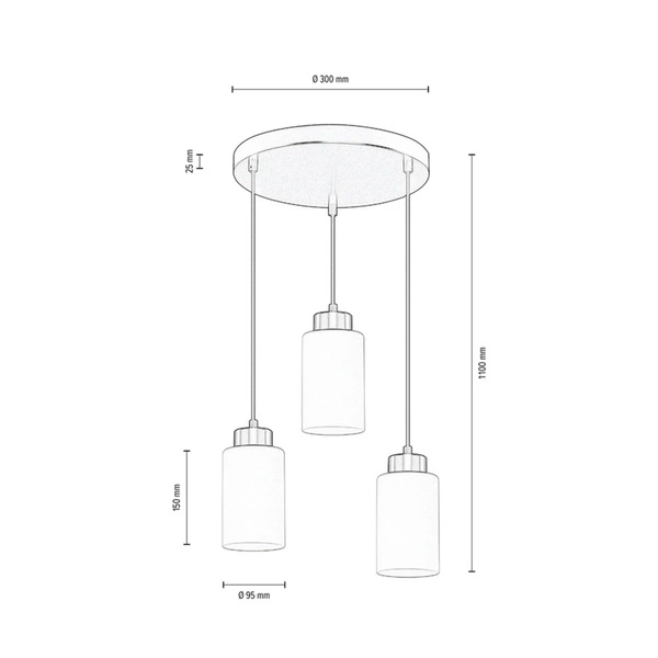 SPOTLIGHT lampa wisząca 3 punktowa drewno dębowe kolor dąb olejowany 1720574 1720574