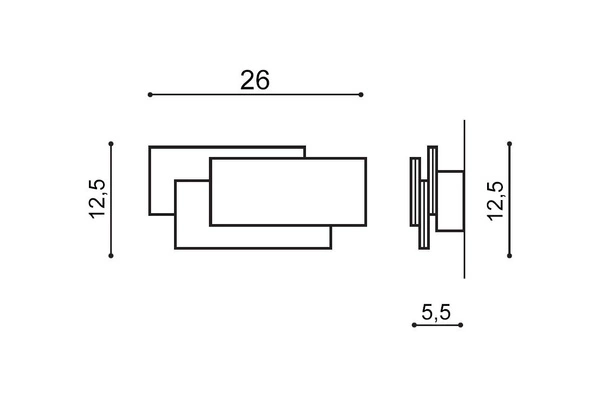 Azzardo CLOVER SQUARE WHITE 2199
