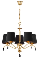 Klasyczny Żyrandol EGIDA wys. 80cm 5xE27 15W IP20 | Złoty