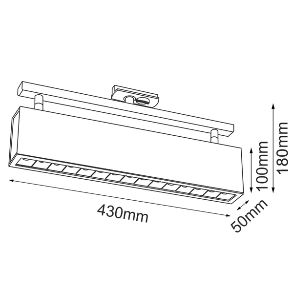 Spot A - Glare track 15 - Biały - Szynoprzewód 1F 230V 3000K 6332 Antigo