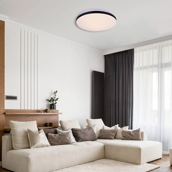 Plafon BABILON, czarny, okrągły mały, 18W LED, barwa neutralna 4000K