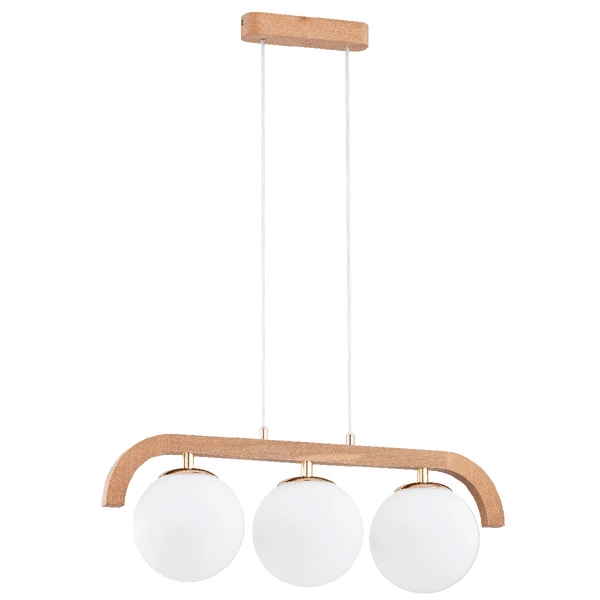 Lampa wisząca ALFA KRYZA DREWNIANA 3xE14 15cm | 63086