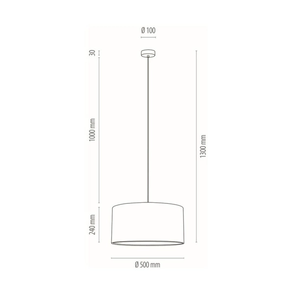 Luna Lampa Wisząca 1xE27 Maks. 60W Drewno Brzozowe/Przezroczysty Kabel PCV/Wielokolorowy Klosz Tapety 1016008410261
