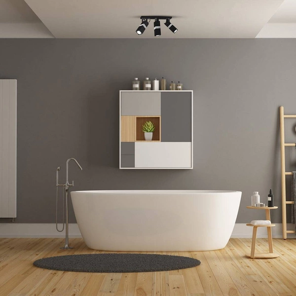 Nowoczesna lampa sufitowa VIDAR BLACK/CHROME 3xGU10 MLP6286