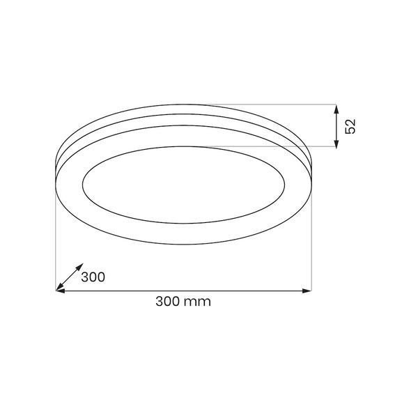 Plafon Marlon 36W 4000K Biały IP54