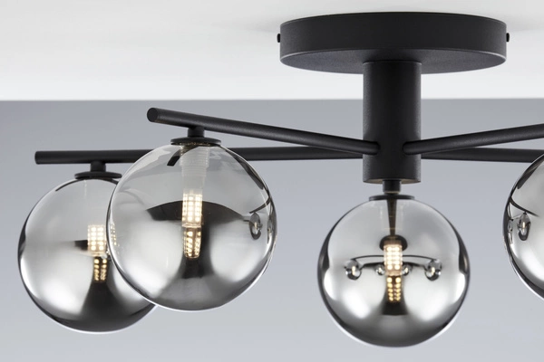 Nowoczesna Lampa sufitowa PRATO wys. 27cm 5xG9 14W IP20 | czarny