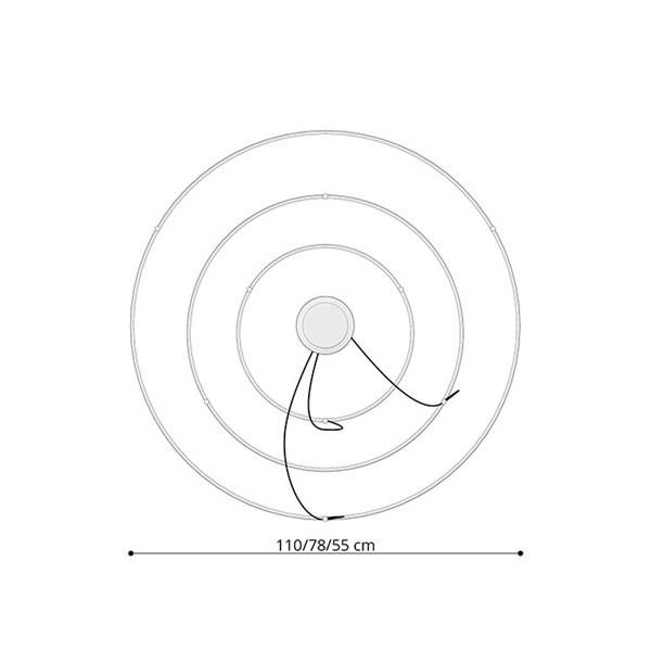 Nowoczesna lampa wisząca RIO 3, biała, 150W LED, barwa ciepła 3000K, TH.215