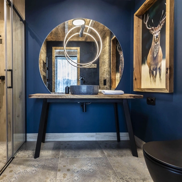 Mirror kinkiet duży czarny CCT