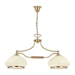 Lampa wisząca ALFA ASTORIA ZŁOTA 2xE27 70cm | 3421