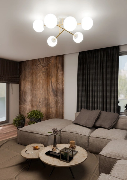 Lampa sufitowa Emibig MAGNUM 6 WH OPAL 1234/6