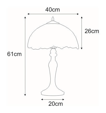 Lampka stołowa / nocna K-G161122 z serii WITRAŻ