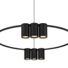 Lampa wisząca (koło) GENESIS BLACK 10xGU10
