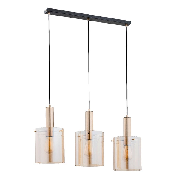 Stylowa lampa wisząca nad stół CELENA 3x E27 wys. 90cm | złoty