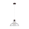 Avino Lampa Wisząca 1xE27 Max,60W Orzech/Transparentny/Transparentny 9872076