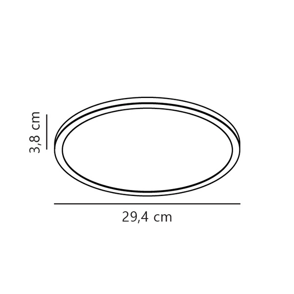 Lampa sufitowa OJA LED 2700K Biała ciepła Plastik | Biały