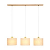Boho Lampa Wisząca 3xE27 Max.40W Dąb Olejowany/Transparentny PVC/Beżowy 16910374