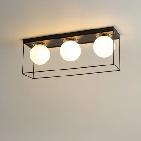 Lampa Sigma AROMA 3 Plafon czarny/srebrny 40708