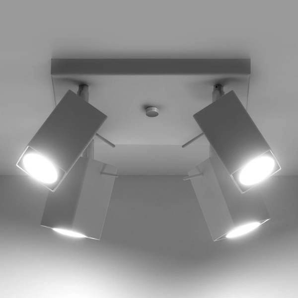 Designerska lampa sufitowa MERIDA 4 SL.0098 Biała 4xGU10