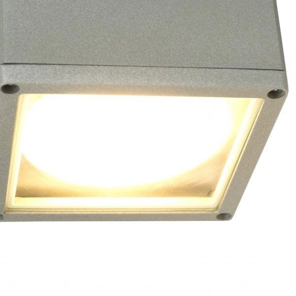 Kinkiet prostokątny IP54 na elewację 2x E27 ADELA 8001 AL | srebrny