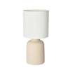Lampa gabinetowa/stołowa/nocna INER 41-79879 ceramiczna beżowa/abażur biały 1x40W E14