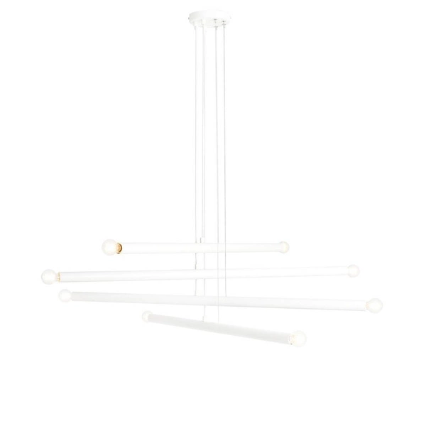 Aldex Lampa wisząca TUBO 8, 1072P, biała, 8x40W E14