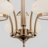 Lampa sufitowa żyrandol klasyczny AMELIA 3 punkty E27 szer. 64cm | ecru złoty