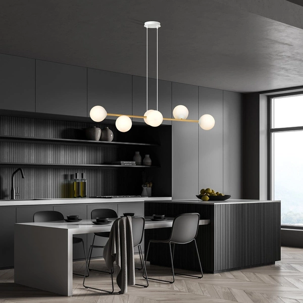 Lampa wisząca Emibig GRAVITY 6 WH GOLD 1242/6